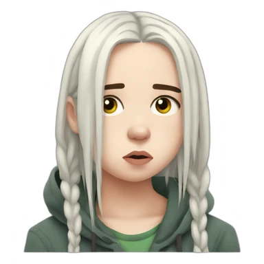 Billie Eilish sad sticker