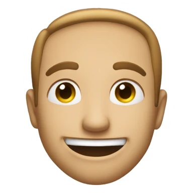 the man smirks and points to the sky sticker