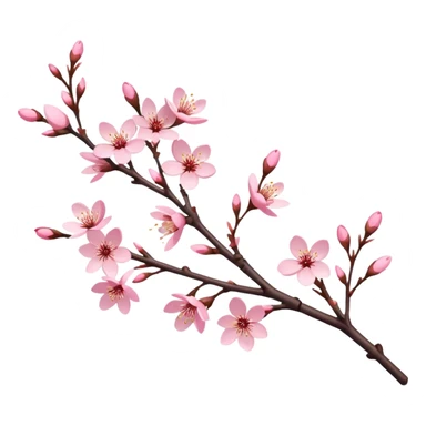 Sakura cherry blossom twig sticker
