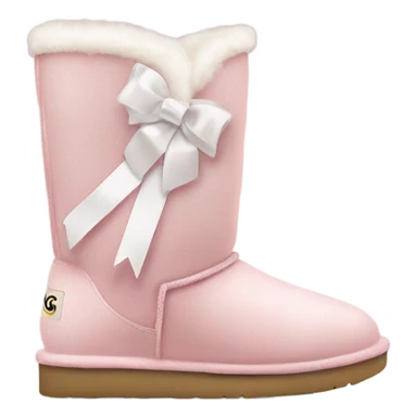 Light pink uggs with white ribbons  sticker