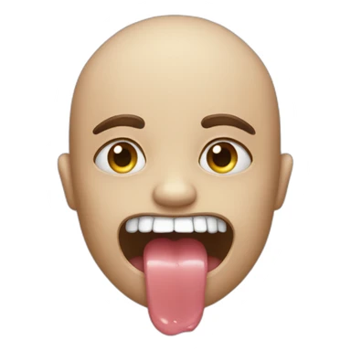 dead tongue out eyes x sticker