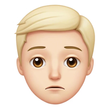 side eye look to the side embarrassed face  sticker