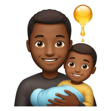do an emoji of a black guy with baby oil sticker