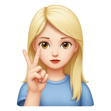 Girl sticking up middle finger  sticker