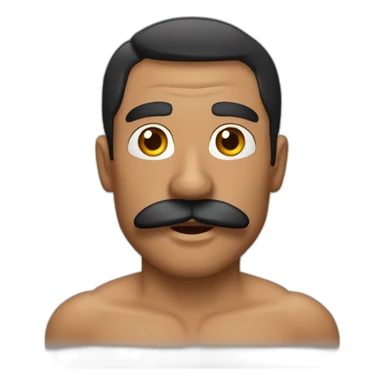 Muscles mustache expressive Cuban man sticker