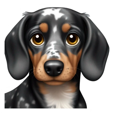 Black Merle mini dachshund  sticker