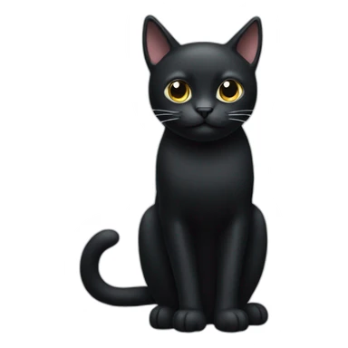 A black cat with a white spot on the head sticker