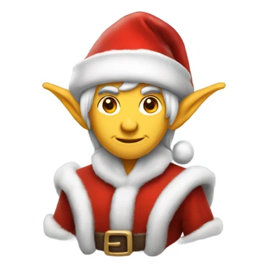 fantasy elf male santa hat sticker