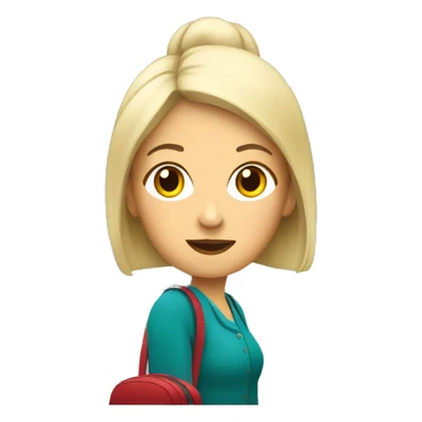 Woman travelling To Berlin by Train  sticker