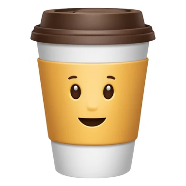 paper coffee cup without face sticker