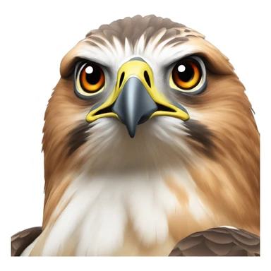 A simple design of a red tailed hawk sticker