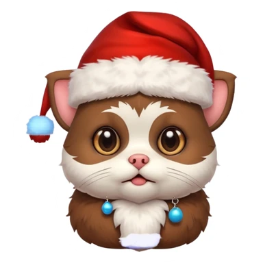 cute mogwai with a santa hat sticker