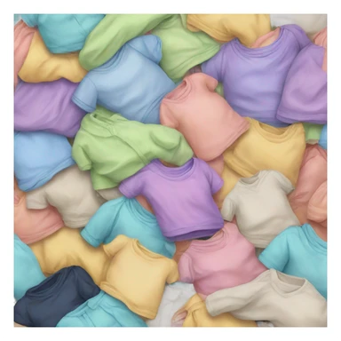 pile of clothes pastel sticker