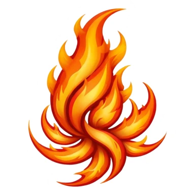 fire elemental tattoo motif sticker