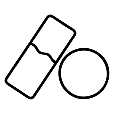 simple outline of a chewing gum stick and a bubble gum sticker