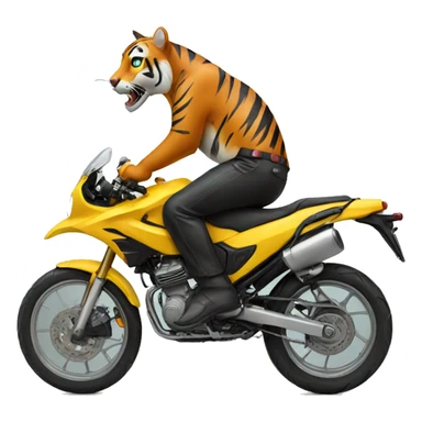 Riding tiger sticker