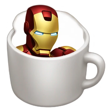 Iron man drinking coffee sticker