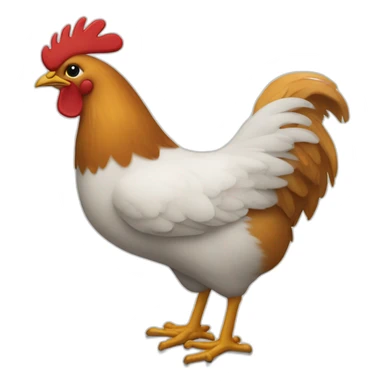 chat sur une poule sticker