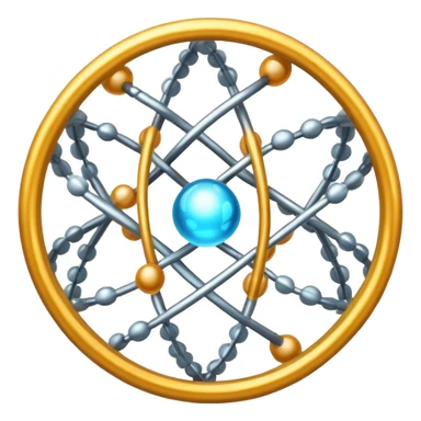A DNA atoms mutation sphere icon, filled sticker