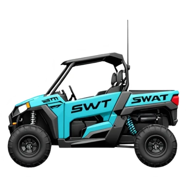 Polaris torqouise pro r utv, swat racing written on the door sticker