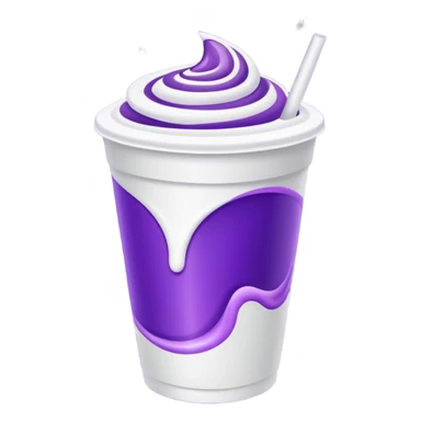 purple liquid inside styrofoam cup sticker