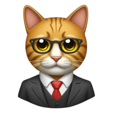 boss cool cat sticker