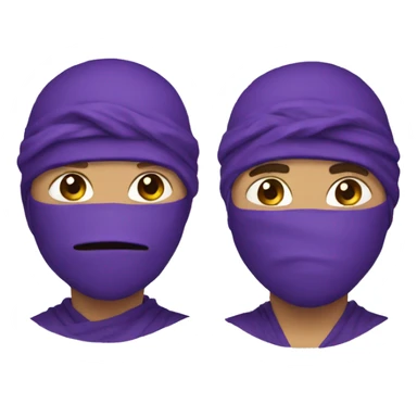 crying purple ninja sticker