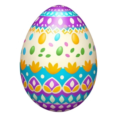 a decorated easter egg sticker