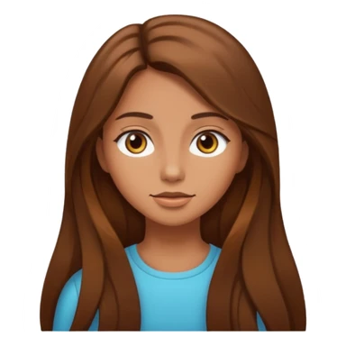 chica de cabello un poco largo color cafe , piel morena sticker