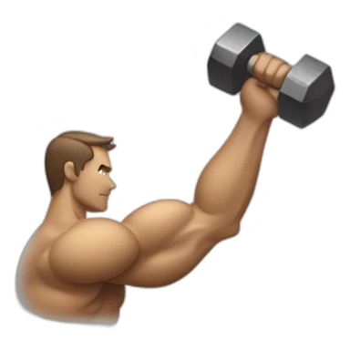 Arm with dumbbell in hand doing a hammer curl sticker