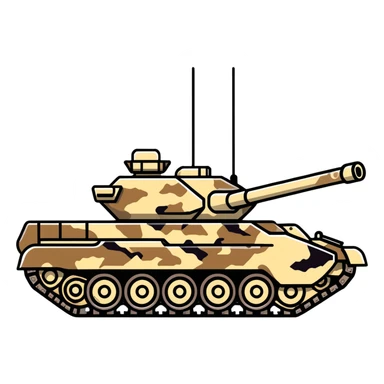Indian Army T-90 tank with desert camouflage pattern sticker