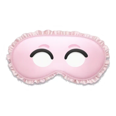 Light pink Frilly satin sleep mask no eyes sticker