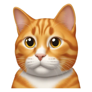 orange cat with white airpods pro max  sticker