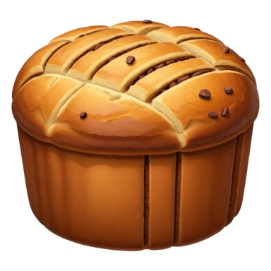 sweet bread sliced with cocoa lines inside sticker