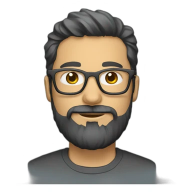 software engineer with glasses and beard sticker