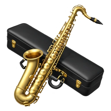 saxophone in a saxophone case sticker