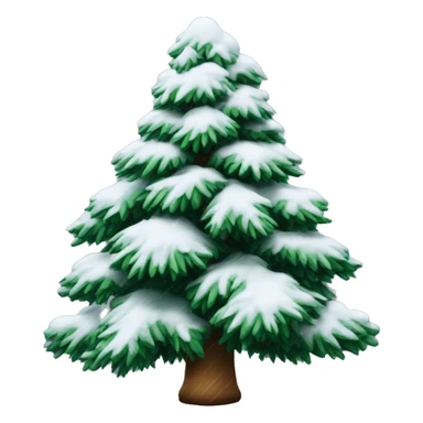 Pine Tree with snow on it sticker