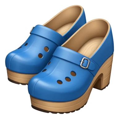 clogs blue sticker