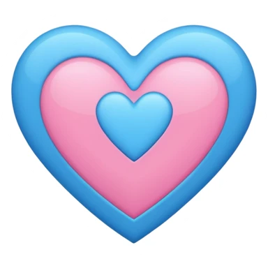 un corazón negro, rosado & azul sticker