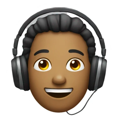 Smiling while listening to music sticker