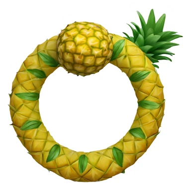 Pineapple in as rubber ring sticker