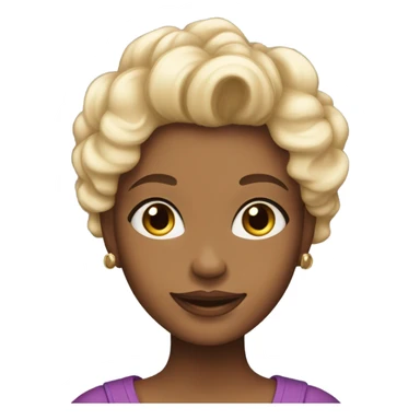 vanilla girl with branded hair sticker