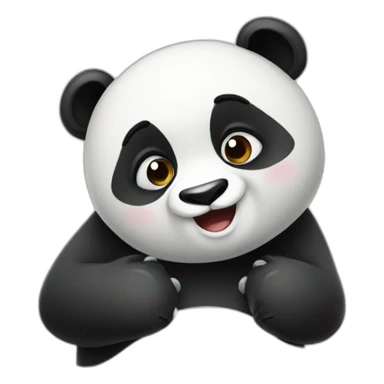 panda want hug  sticker