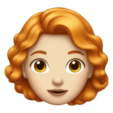 Fair skin girl with ginger hair glamorous sticker