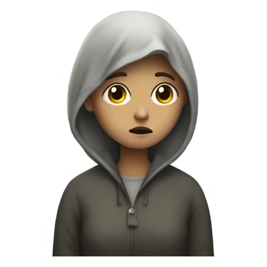 A sad woman on a gloomy day sticker