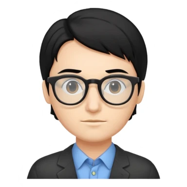 👨🏻‍💻 i need an image like this for a data analays with black hair sticker