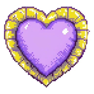 violet shining heart sticker