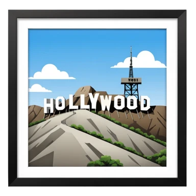 hollywood sign sticker