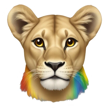 rainbow lioness sticker
