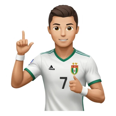 Cristiano Ronaldo celebrating with his iconic "Siu" celebration pose sticker